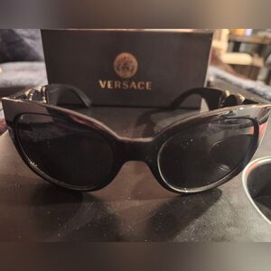 Versace Glossy Black Sunglasses